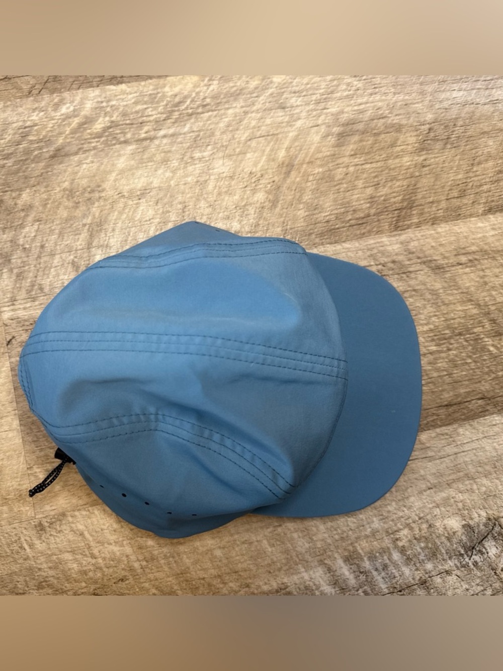 Hoka One One Sky Blue Running Hat with Aqua Tag, Neon Logo - Picture 8 of 8
